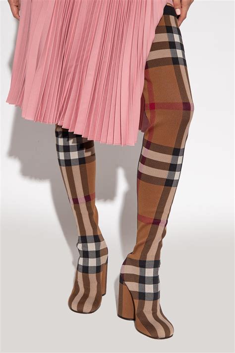 burberry over the knee boots|burberry high heel boots.